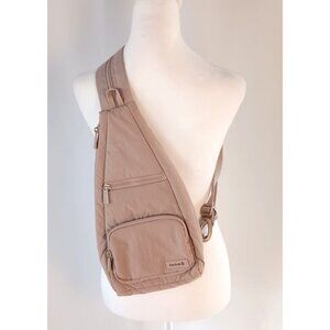 Reebok Women’s Maeve Convertible Crossbody Sling Backpack Mocha Excellent